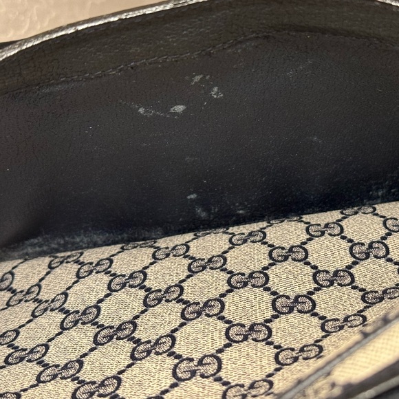 Vintage Gucci GG Supreme Sherry Line Navy Monogram Canvas Boston Bag - Picture 8 of 16